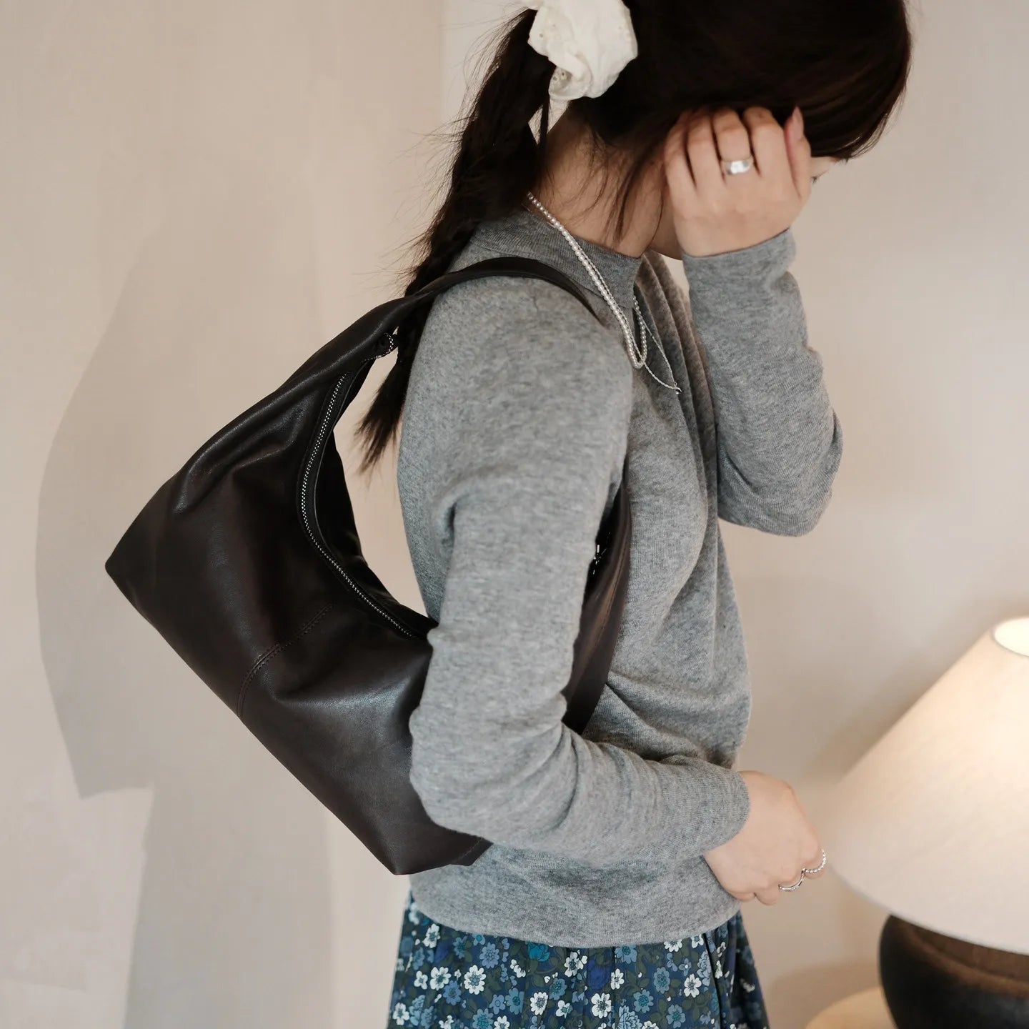 casual designer high quality soft vegetable tanned cowhide ladies shoulder bag fashion genuine leather women underarm bag