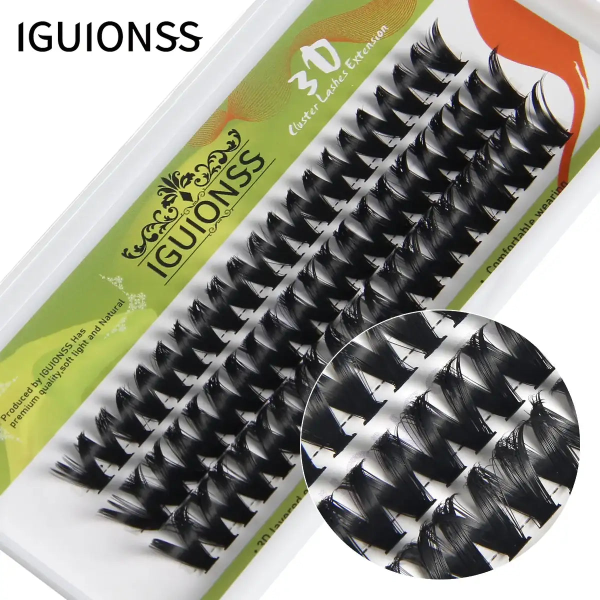 IGUIONSS Segmented False Eyelash Extension DIY Natural Individual Lash Makeup Tools Soft Easy to Operate Eyelashes False Eyelashes IG2750 Tidesmit