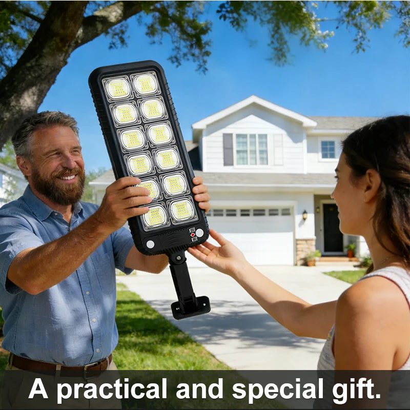 9000 Lumens Super Bright Solar Street Lamp Outdoor Garden Security LED COB Path Light Waterproof With Motion Sensor Remote Night Lights