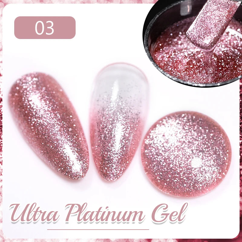 3D Sculpture Gel Nail Polish 15ml - Professional Soak Off Formula Permanent Makeup Machines Ultra Platinum 03 Tidesmit