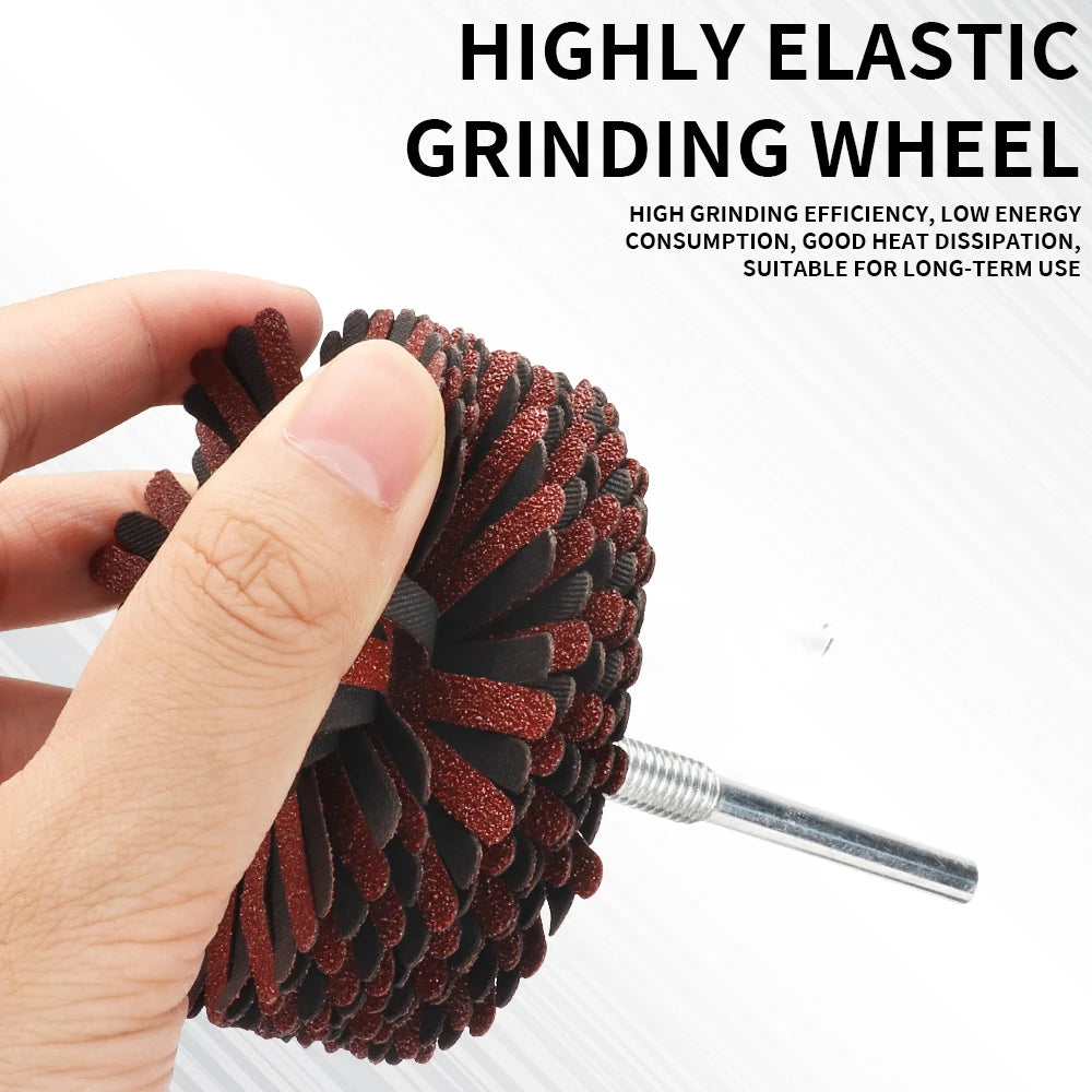 80x6mm Abrasive Cloth Flap Wheel Sanding Star for Woodworking Root Carving Furniture Polishing Rust Removal Grinding Wheel Head