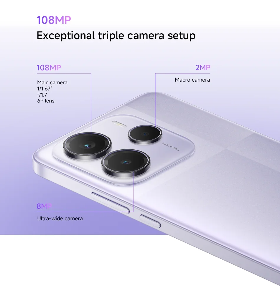 Xiaomi Redmi Note 14 5G Smartphone Global Version NFC 108MP 128GB/256GB ROM Camera MTK Dimensity 7025-Ultra 45W Turbo Charging