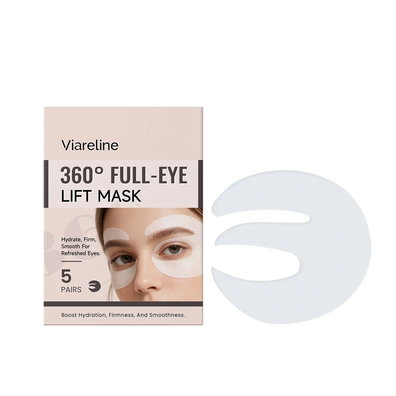 Tidesmit Viareline Vitamin C moisturizing eye patches detail view for gentle hydrating daily under eye skin care