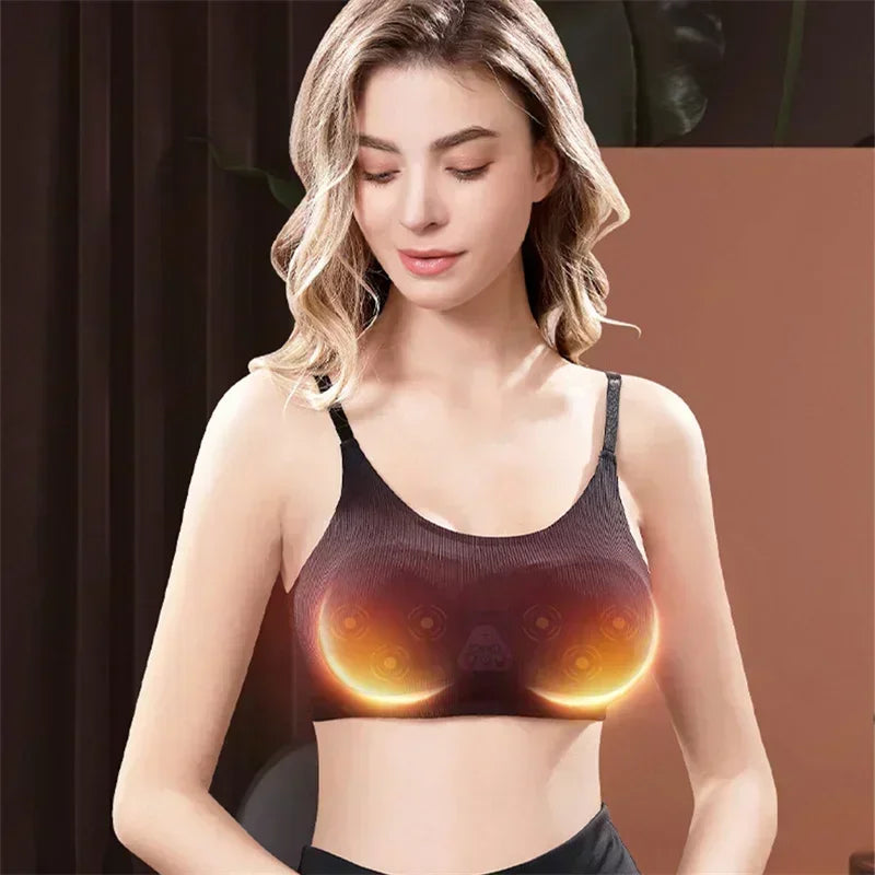 Electric Breast Massager with Heat and Vibration - Black Tidesmit Massage Chairs Tidesmit