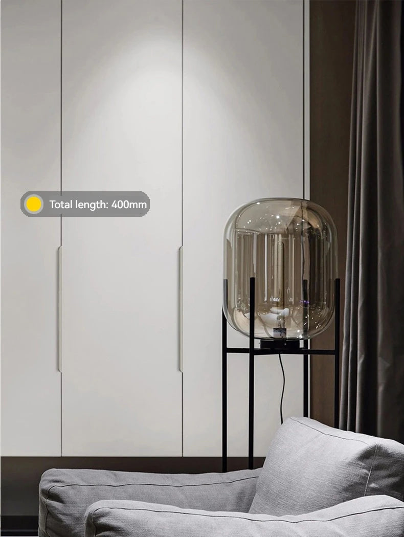 Invisible Wardrobe Handle Minimalist Modern Minimalist Cabinet Door Drawer Cashmere Gray Cabinet Furniture Hardware Small Handle