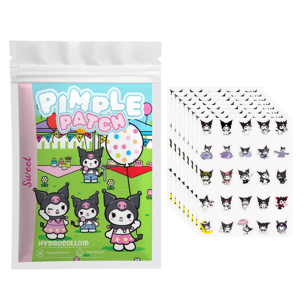 125PCS Hello Kitty Cute Face Stickers, Hydrocolloid Pimple Patches for Invisible Blemish Concealing