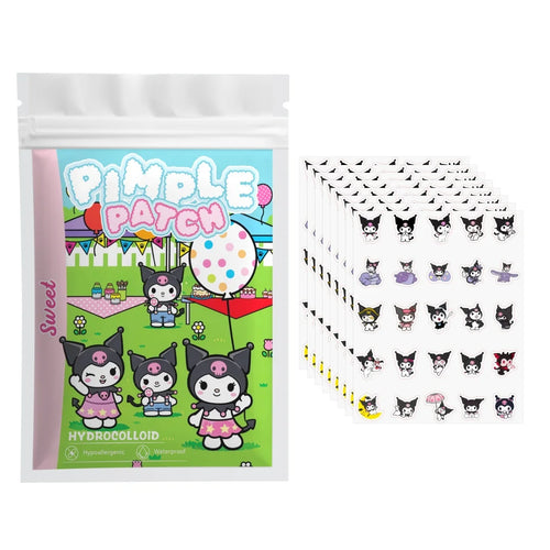 Tidesmit 125PCS Hello Kitty hydrocolloid pimple patches for invisible blemish concealing and cute acne care.