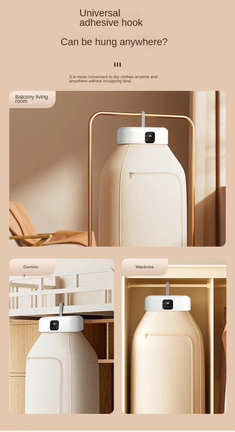 Tidesmit portable electric clothes dryer with UV sterilization and space-saving foldable design for easy laundry