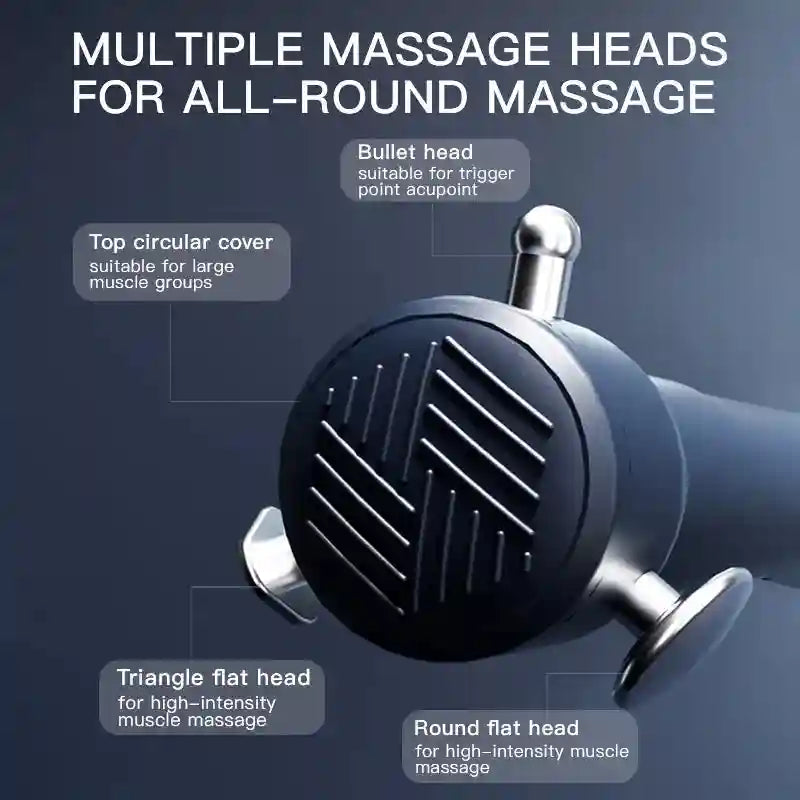 Deep Tissue Massage Gun - Portable Wellness Tool | 3-Speed Black Relaxation Treatment Tidesmit