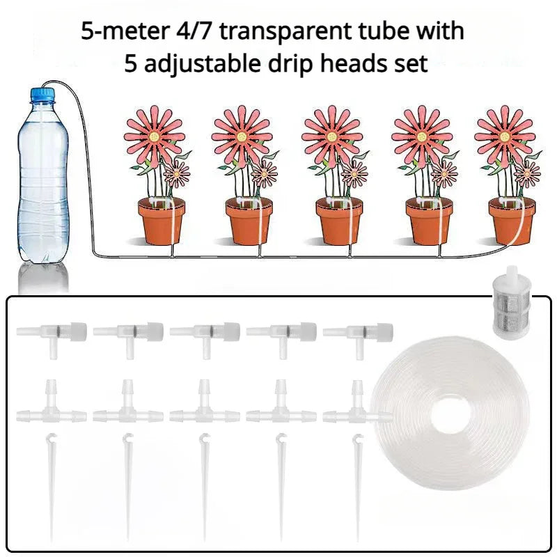 1pc Lazy Man Automatic Watering Set Adjustable Drip Balcony Garden Potted Plants Watering System Quantitative Drip Irrigator
