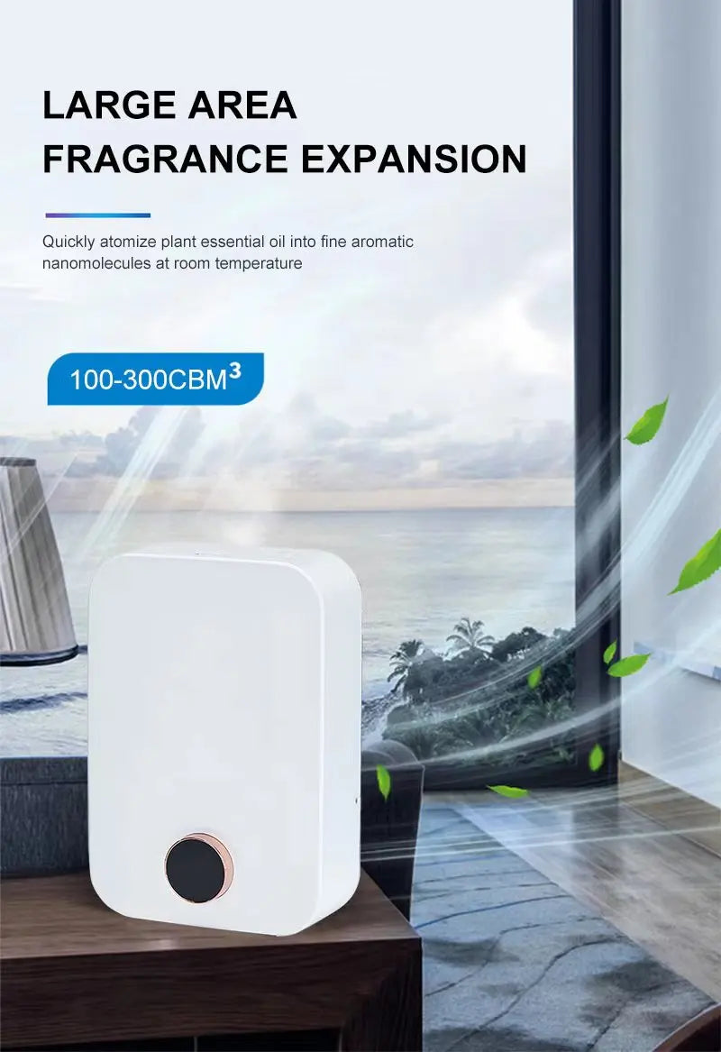 Smart Essential Oil Diffuser Fragrance Aromatherapy Scent Diffuser Machine Air Freshener Waterless Aroma Diffuser for Hotel