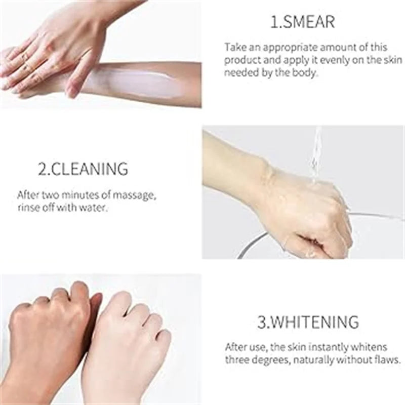 Body Whitening Cream Private Parts Underarm Dark Skin Bleaching Serum Niacinamide Whitening Lighten Dark Spots Snow Bleach Cream