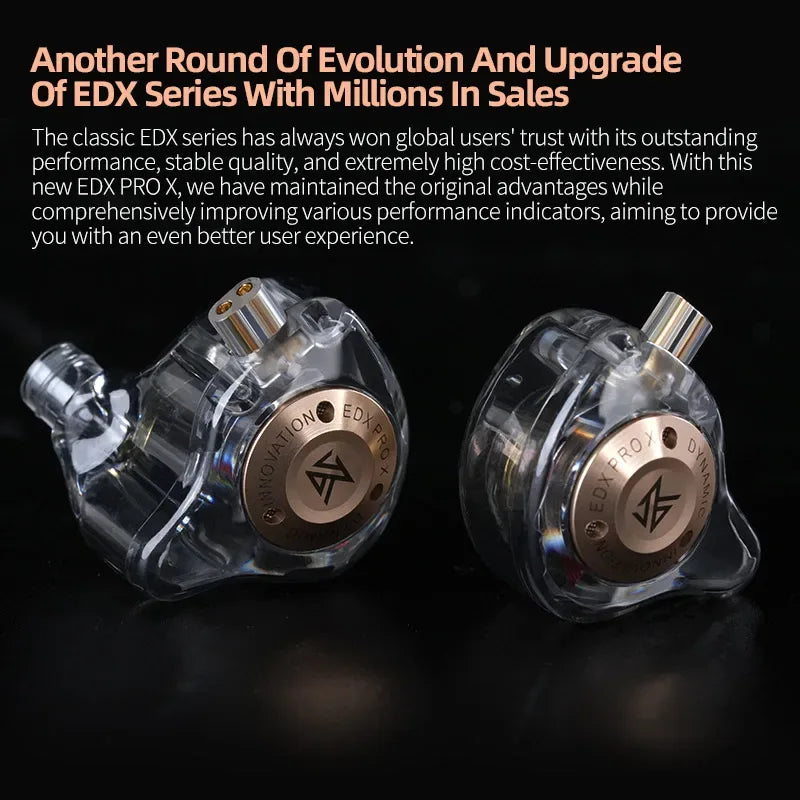 KZ EDX Pro X HiFi Wired In-Ear Monitors with Mic | Tidesmit Tidesmit