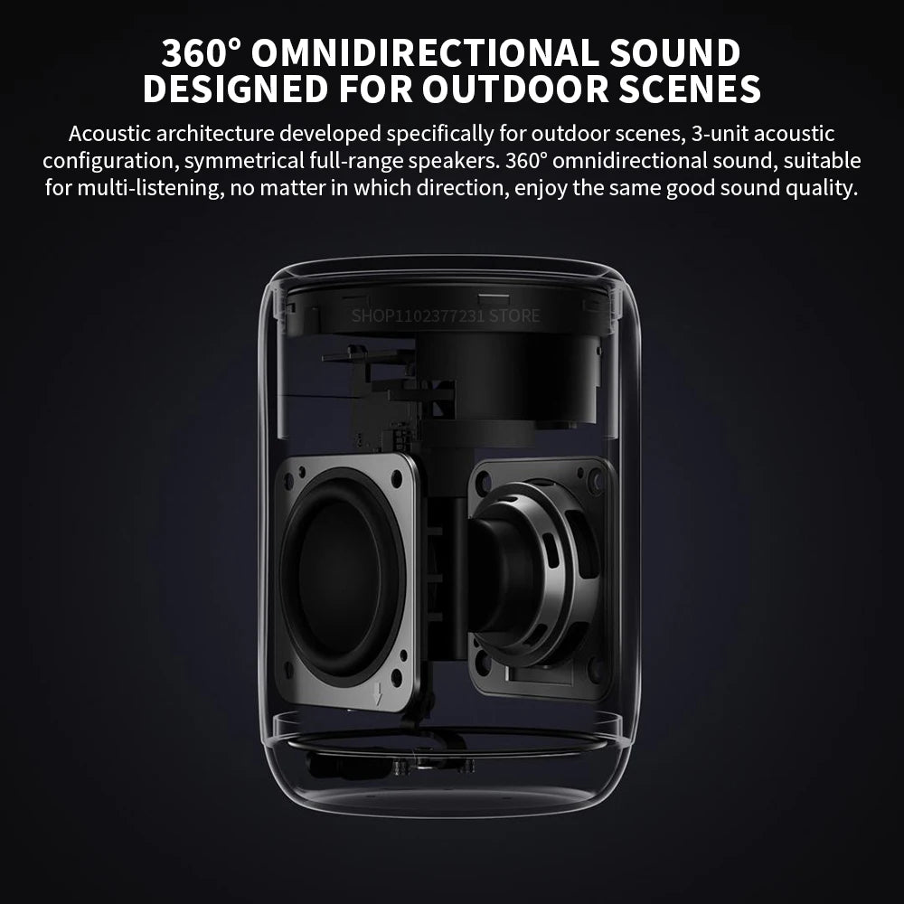 Original Xiaomi Bluetooth Speaker Mini is compact and portable, with an RGB ambient light ring offering customizable colors CN.