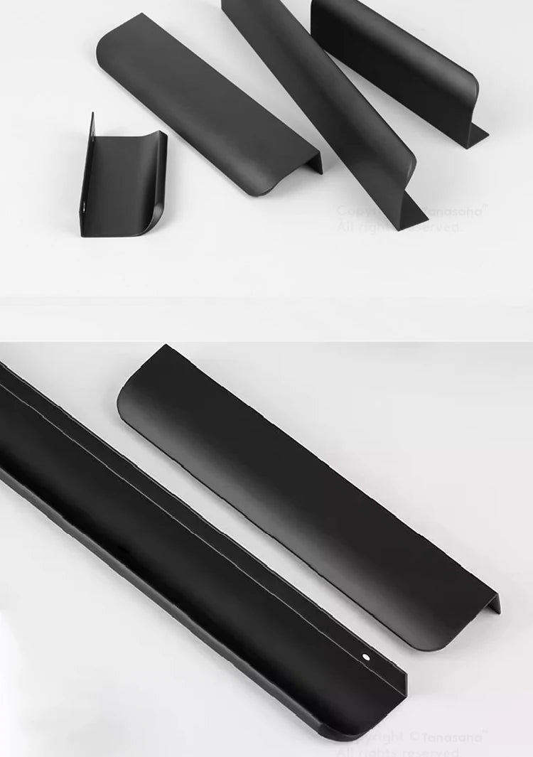 Aluminum Alloy Handles Invisible Furniture Pulls Cabinet Drawer Knobs Wardrobe Door Handles Hidden Hardware Accessories