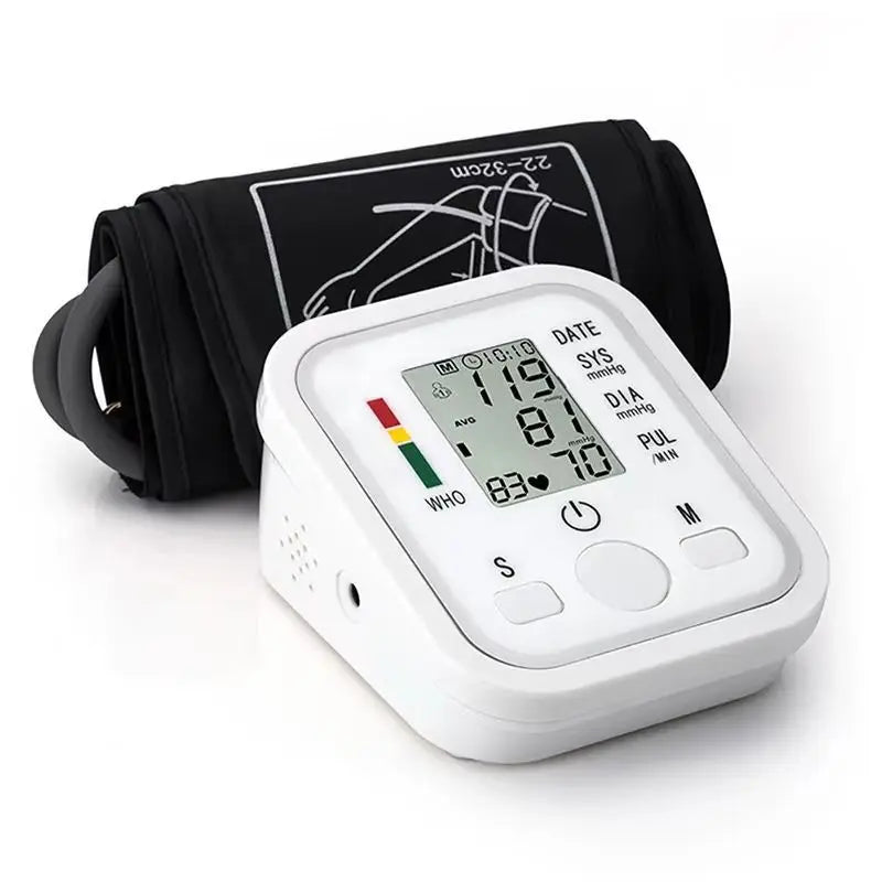 Automatic Digital Arm Blood Pressure Monitor Tonometer Meter Sphygmomanometer LCD Portable Health Care Pulse Meter BP Monitor