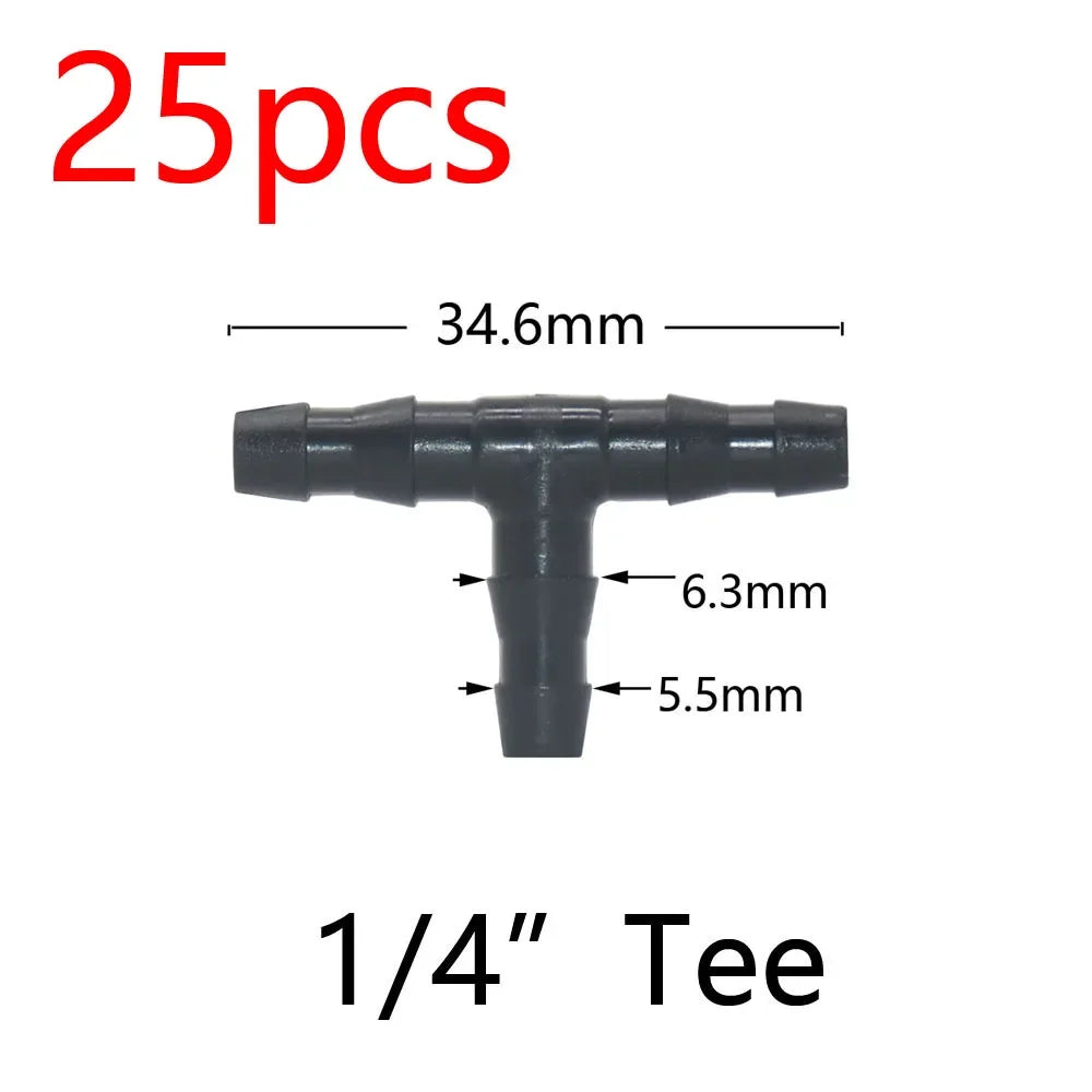 Garden Hose Connectors Barbed Tee Elbow Cross End Plug Coupling WDrip Irrigation System Atering Fitting For 3/5 4/7mm Hsse 2027