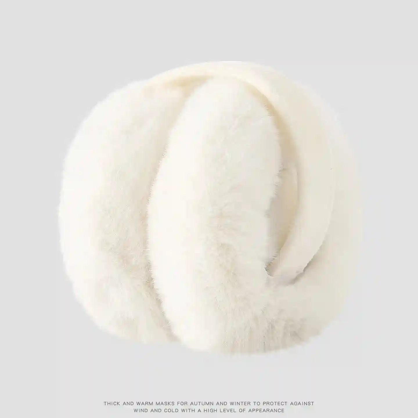 Plush Winter Earmuffs for Women & Men - Soft Fleece Ear Warmers White Tidesmit