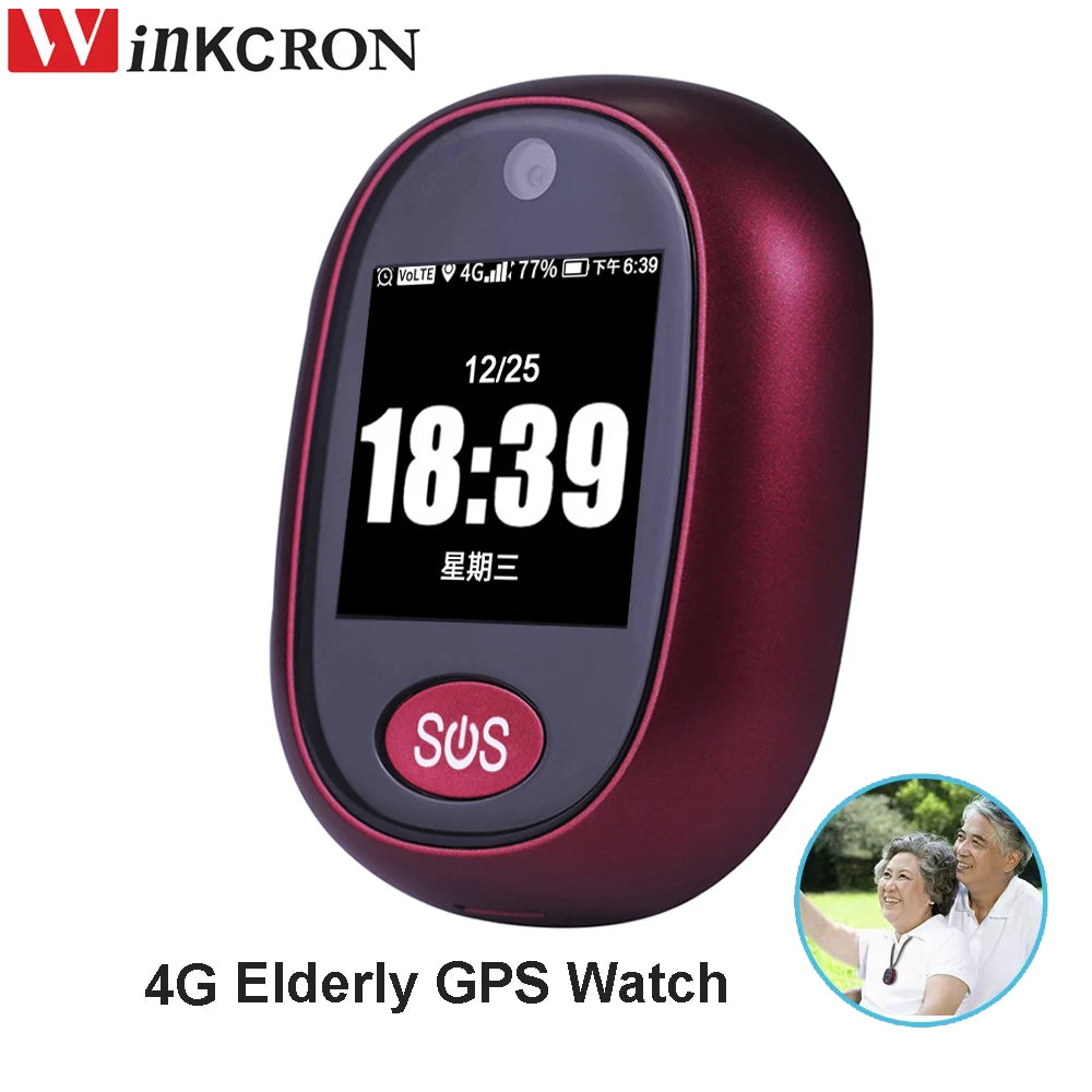 2026 Elder 4G Smart Watch V45 Touch GPS Tracker WIFI SOS GPS Tracking Pendant  gps Tracker Alarm Talking Clock IP 67 Waterproof