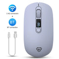 Wireless Mouse Bluetooth 2.4G With Smart Display Silent Portable Silent Click Mouse Rechargeable Office Computers Laptops 2026