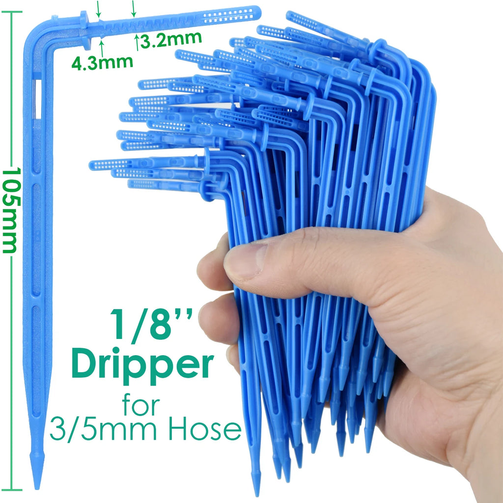 KESLA Drip Irrigation Kit 10-100M 4Way 2Way 8L Drip Arrow 3/5mm Hose Watering System Dripper Sprinkler Pot Planting Greenhouse
