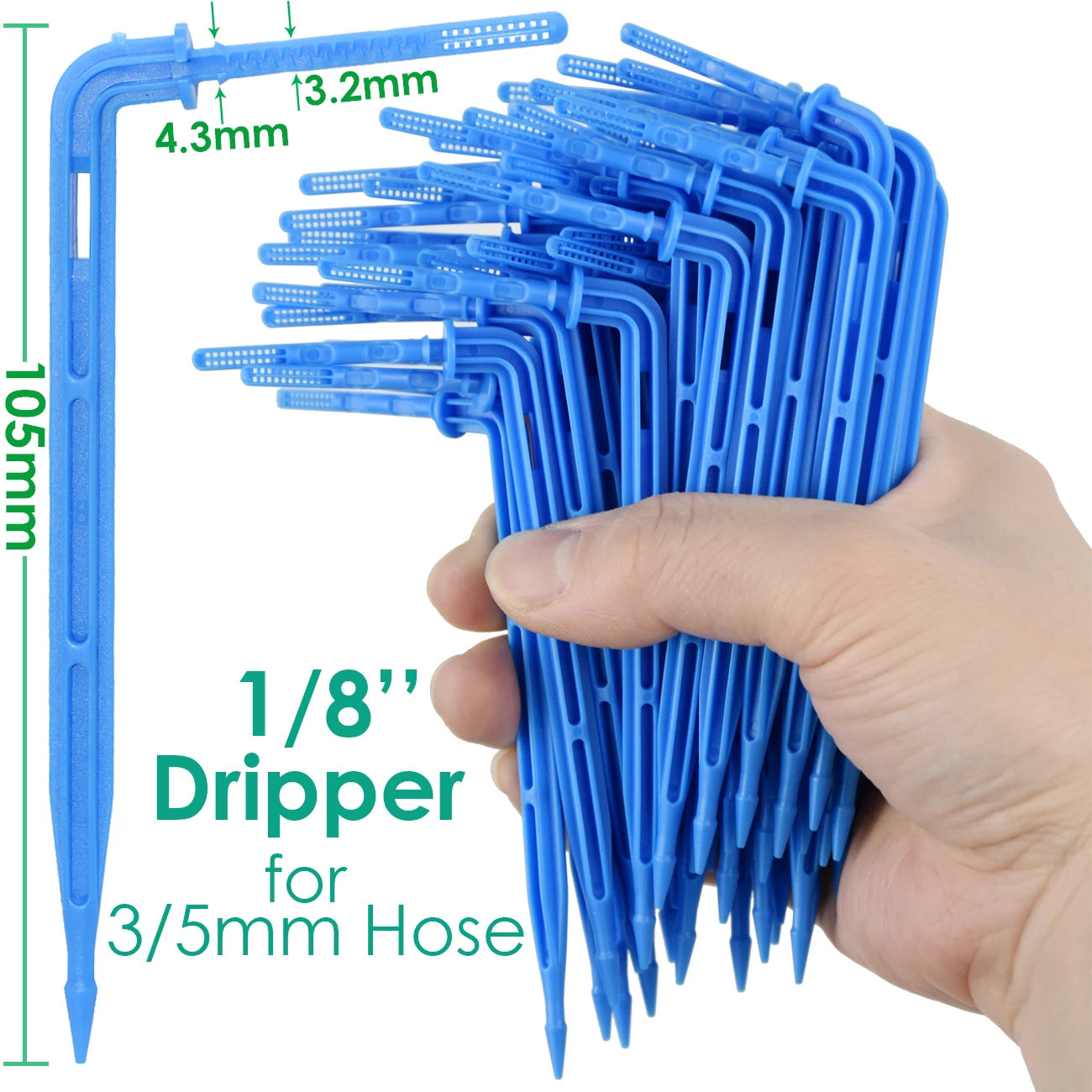 KESLA Drip Irrigation Kit 10-100M 4Way 2Way 8L Drip Arrow 3/5mm Hose Watering System Dripper Sprinkler Pot Planting Greenhouse