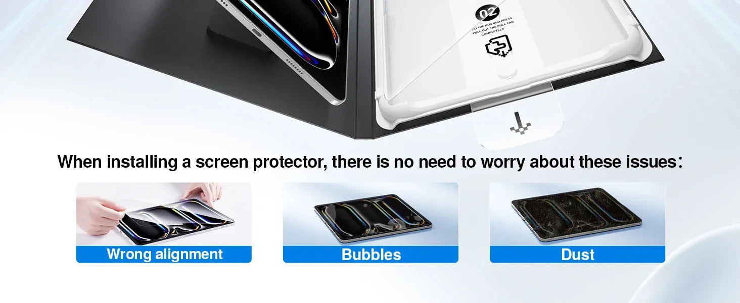 iPad Screen Protector 9H Tempered Glass for iPad Pro, Air, and Mini Tidesmit