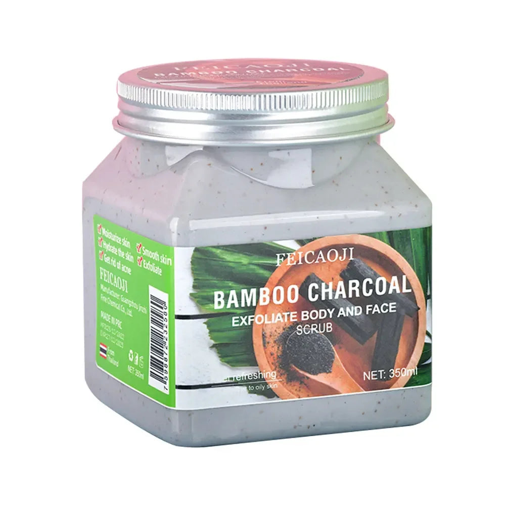 Exfoliating Body Scrub 350ml | Deep Cleansing Hydrating Gel by Tidesmit Scrubs Treatments Bamboo charcoal Tidesmit