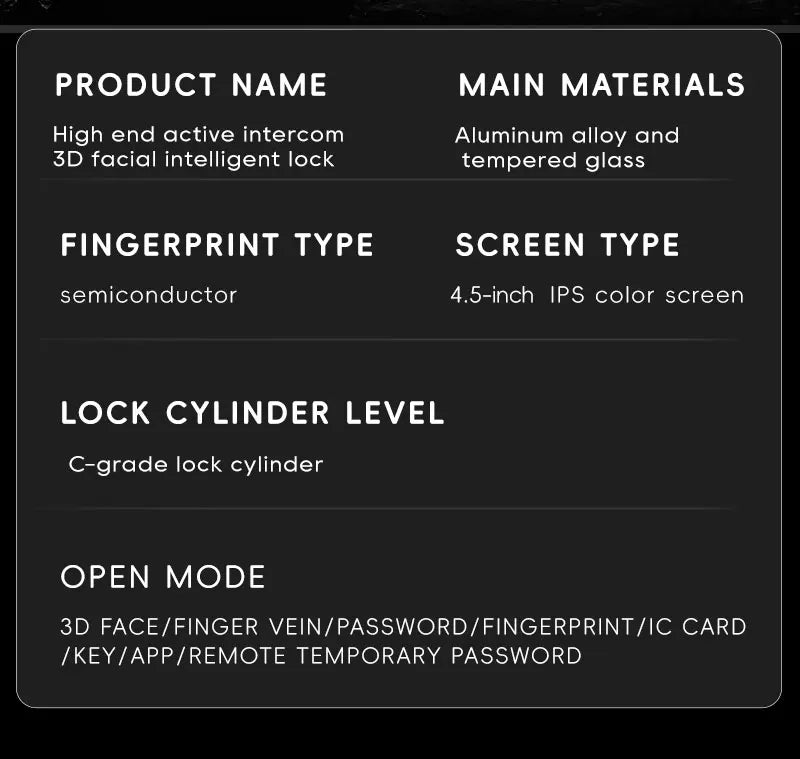 SANKESONG 3D Face Recognition Fingerprint Smart Door Lock WiFi Camera Electronic Lock Digital Electronic Key IC Card APP Unlock