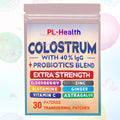 30 Patches Colostrum Transdermal Patches with 40% IgG, Probiotics Blend, Elderberry, Astragalus,  Ginger, Vitamin C, L-Glutamine