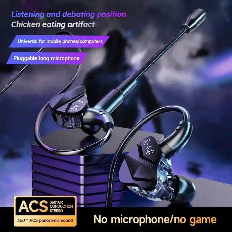 Gaming Earbuds 7.1 Surround Sound with Dual Mic by Tidesmit Tidesmit