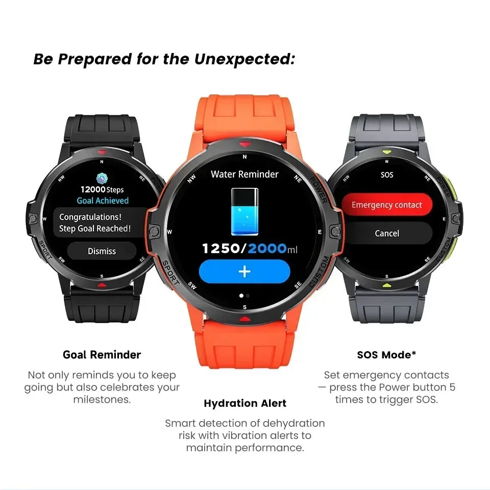 2026 NEW GPS Smartwatch 1.46 Inch 3ATM Waterproof 6-Axis Gyroscope Sports Watch for Men Women Android Fitness Tracker