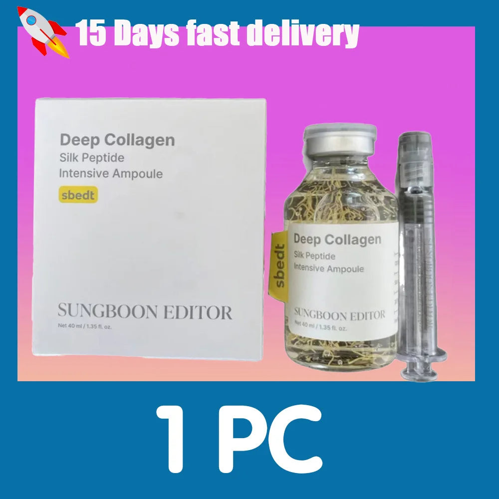 Tidesmit Deep Collagen Silk Peptide Intensive Lifting Ampoule texture close-up for firming anti-aging face skincare