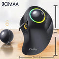 Jomaa RGB Backlit Trackball Mouse Control for Gaming Bluetooth Right Hand Vertical Trackball Mouse for Gamer Windows Mac