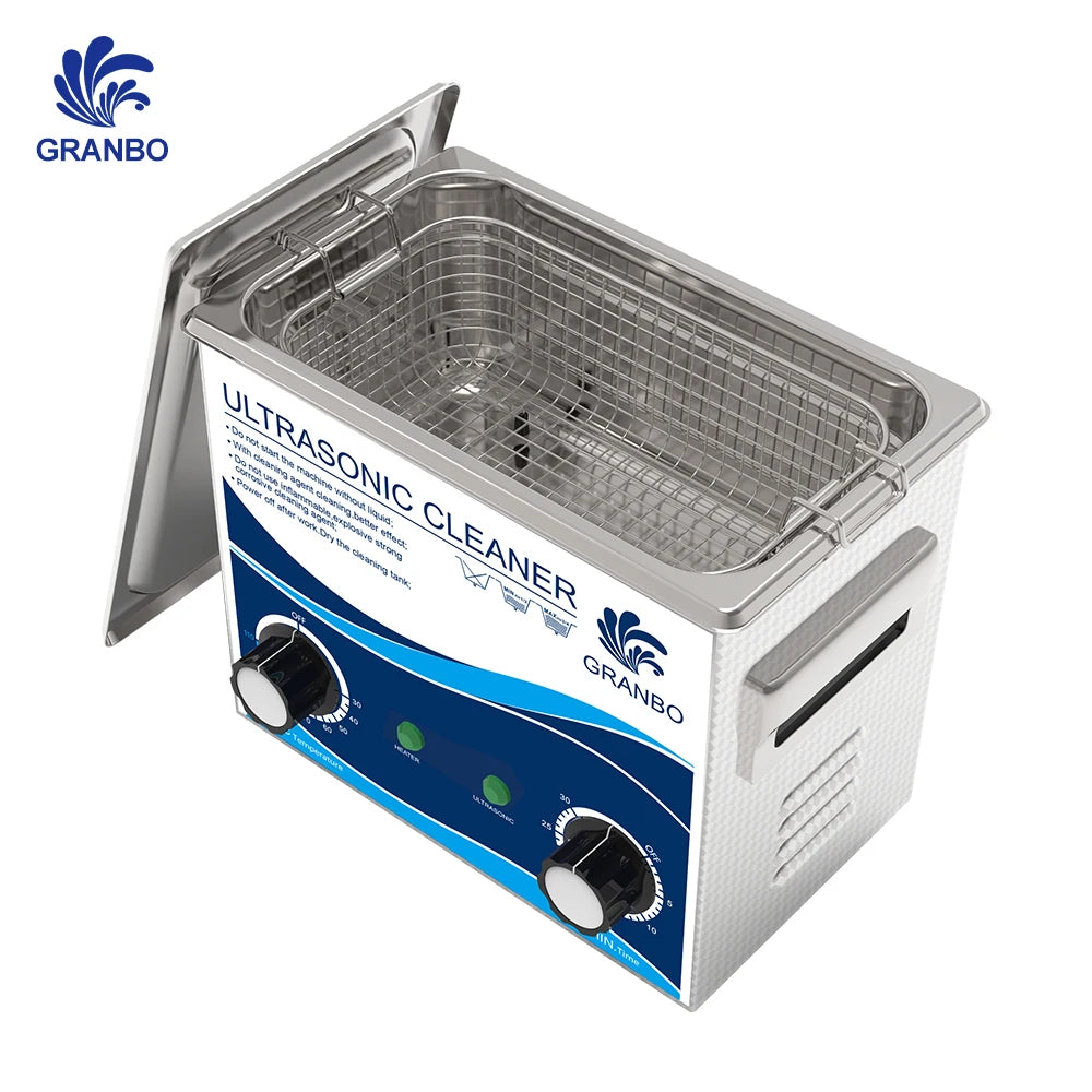 Tidesmit 3.2L ultrasonic cleaner cleaning jewelry, watches, and PCB boards with 180W heater and 40KHz transducer