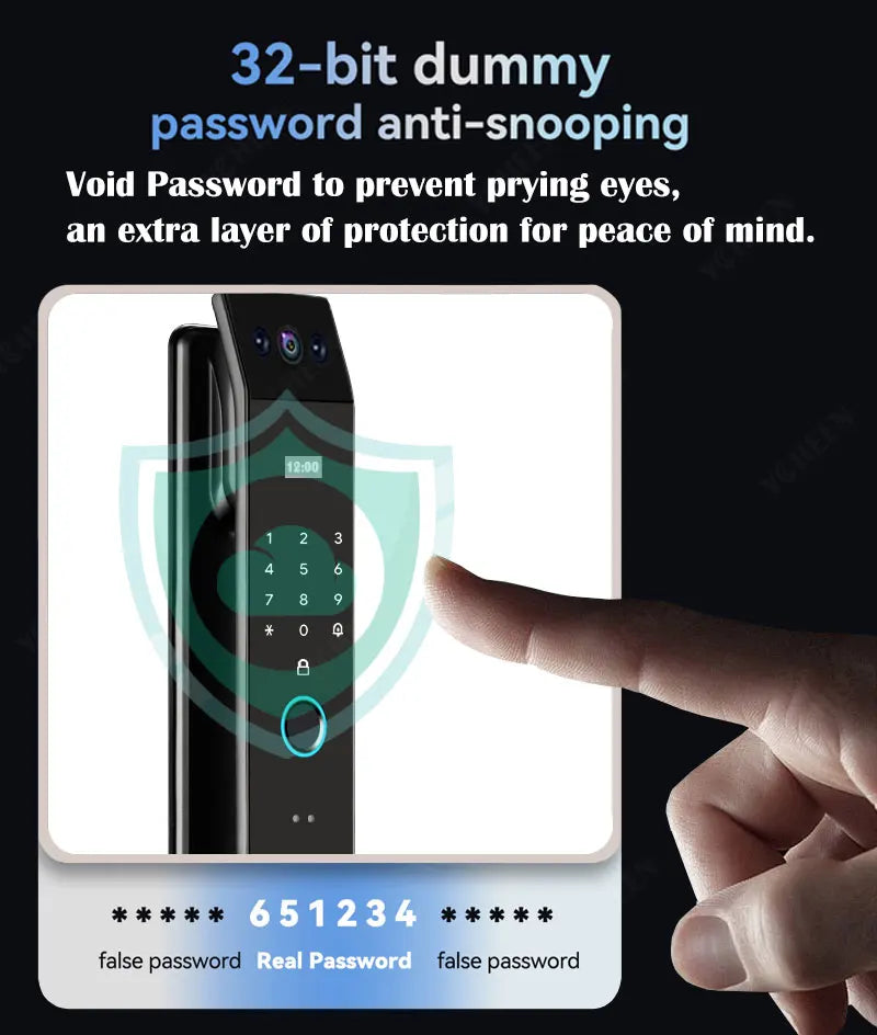 3D Face Recognition Door Lock Tuya App Can Video Intercom Unlock Digital Smart Lock Fingerprint Key Card Nfc Phone Lock