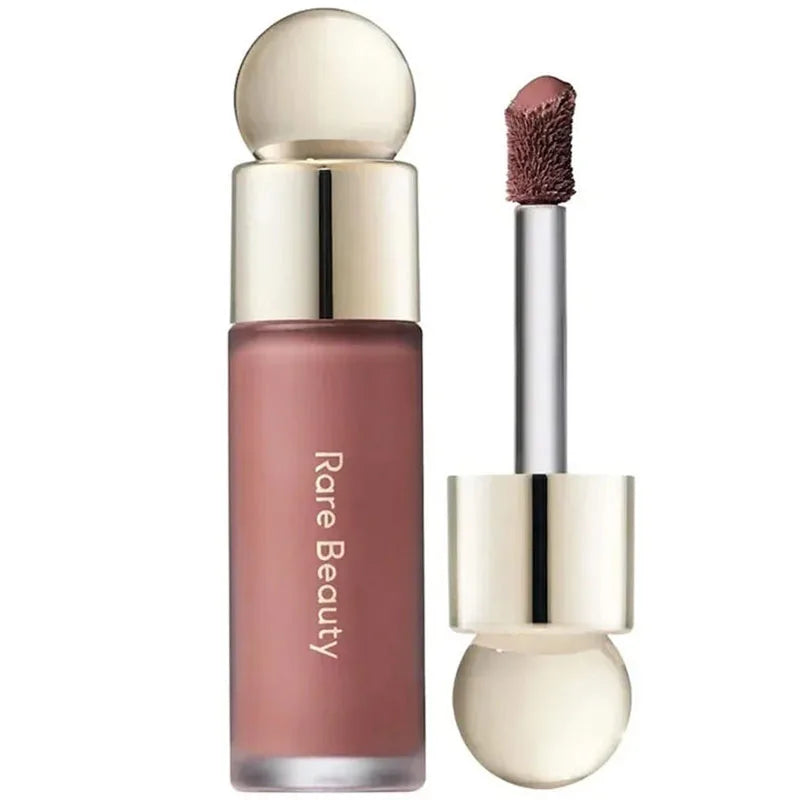 Rose Beauty liquid blush stick for lips and cheeks. Long-lasting, waterproof mauve lip makeup with doe-foot applicator.