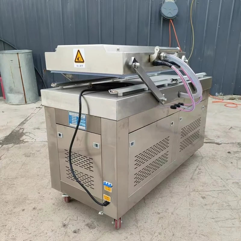 Customized Commercial Heavy Duty Electric Vacuum Packing Machine Double Chamber Semi Automatic Food Meat Fruit Vegetable Sealer