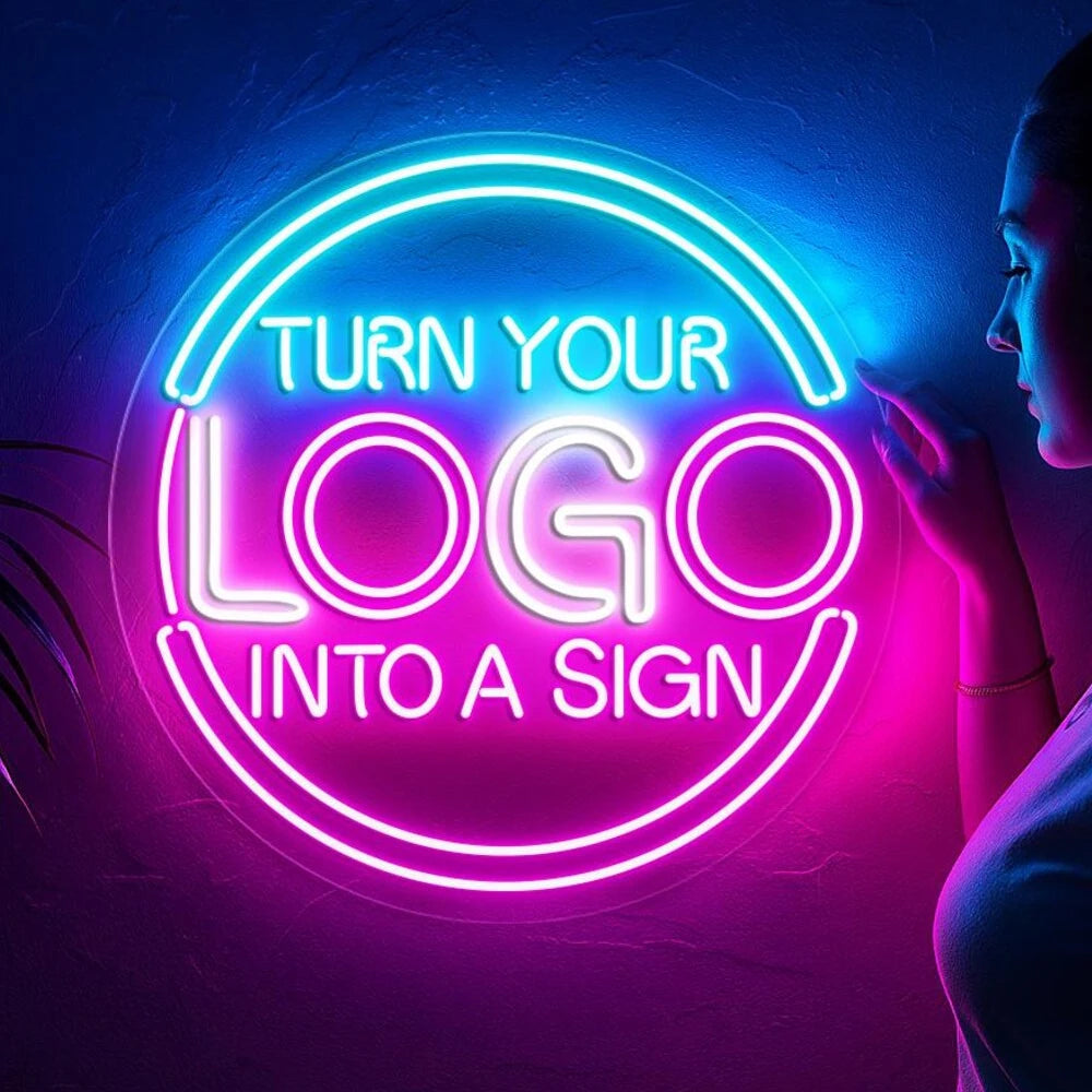 Custom LED Neon Sign for Business Logo - Durable Personalized Acrylic Sign Contact us first Send your logo Tidesmit