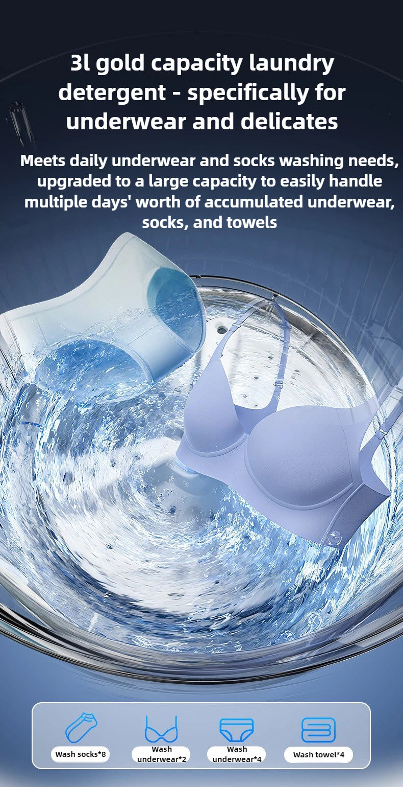 Tidesmit 3L portable mini washing machine for clothes and socks with spin dry function showing side view