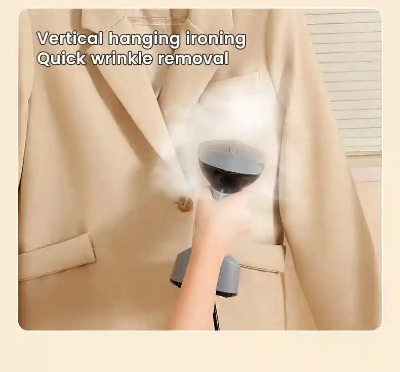 Tidesmit 1500W handheld foldable fabric steamer for clothes with 15-second fast preheat for home laundry use