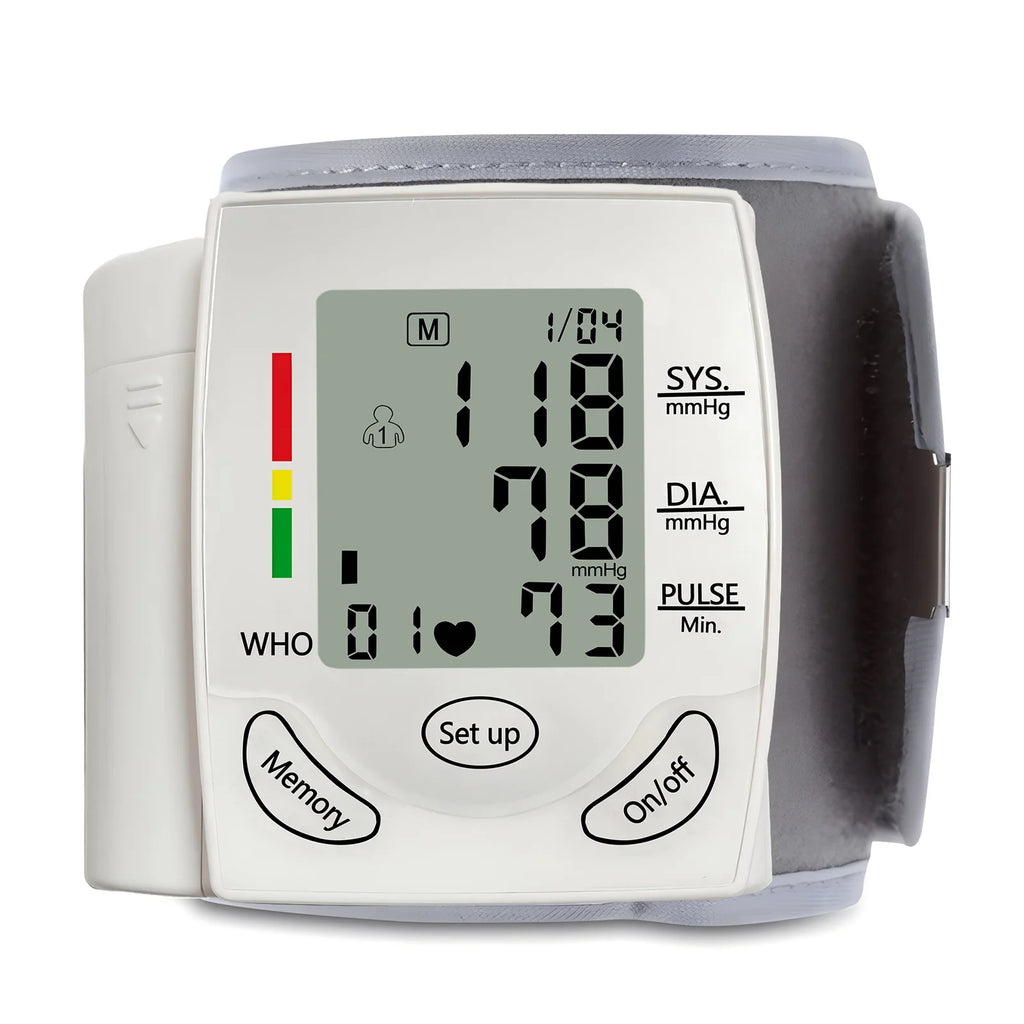 Wrist Blood Pressure Monitor PulseHeart Beat Rate Meter Device Medical Equipment Tonometer BP Mini Sphygmomanometer