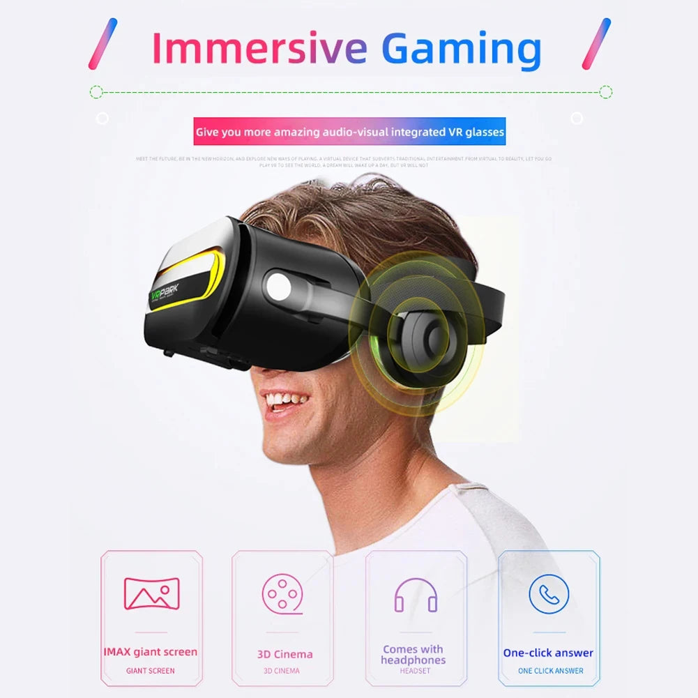 VR Headset for Smartphones: Immersive Smart Glasses with Spatial Audio Tidesmit