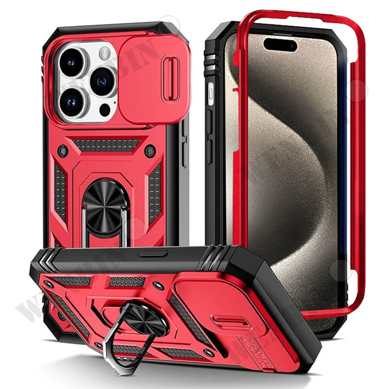 iPhone 16 Pro Max Case with Kickstand and Camera Guard Protection Tidesmit
