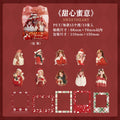 15 Sheets Christmas Theme PET Sticker Pack for Scrapbook DIY Photo Frame Collage Decor, Christmas Gift Decorative Stickers