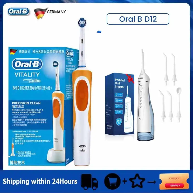 Oral B Sonic Electric Toothbrush PRO4000 RPO600 D12 Vitality Rotating Tooth Brush for Adults Oral Cares Rechargeable Waterproof