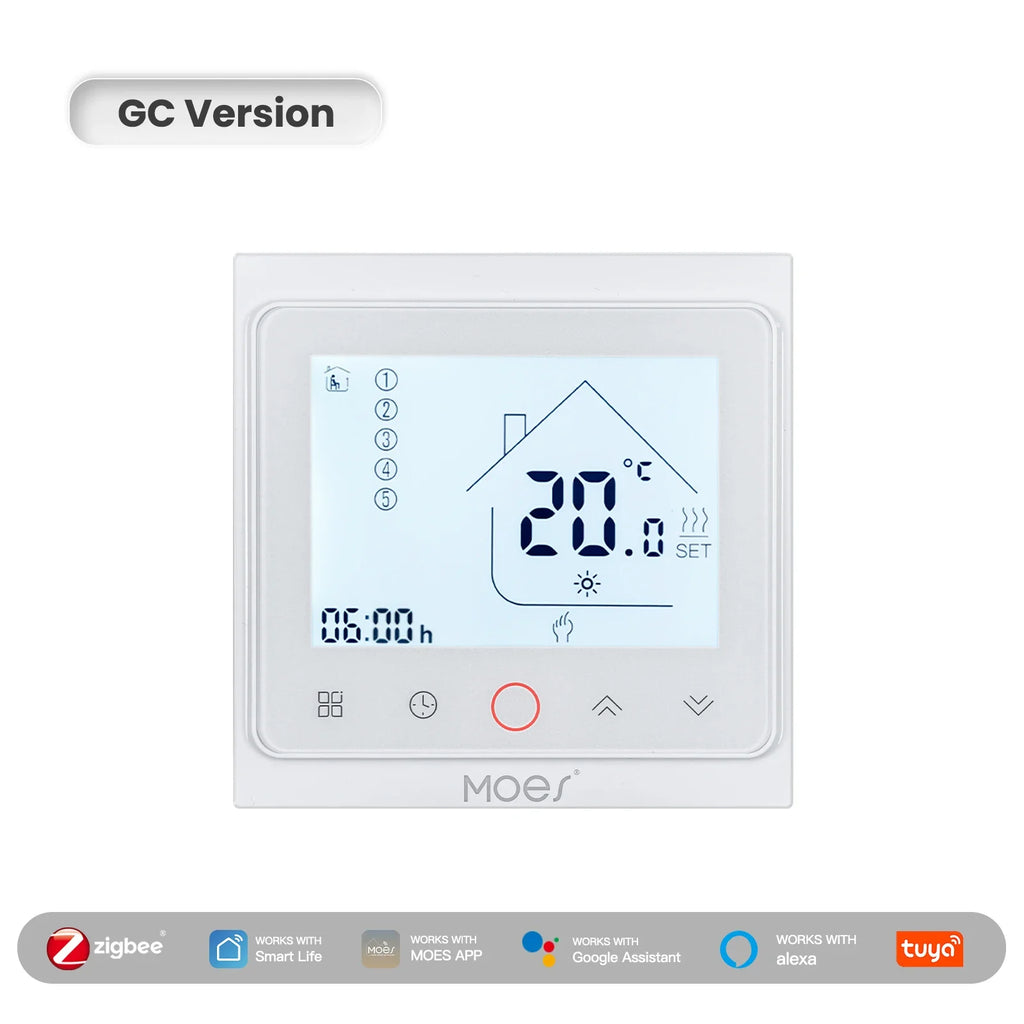 MOES Tuya ZigBee Smart Thermostat Room Temperature Control Water/Electric Floor Heating Gas Boiler Work With Alexa Google Home