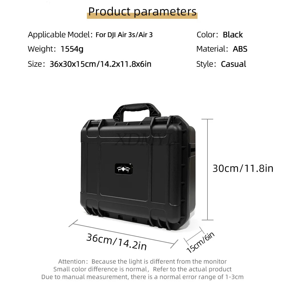DJI Air 3 Waterproof Hard Case - Protective Portable Carrying Box Tidesmit