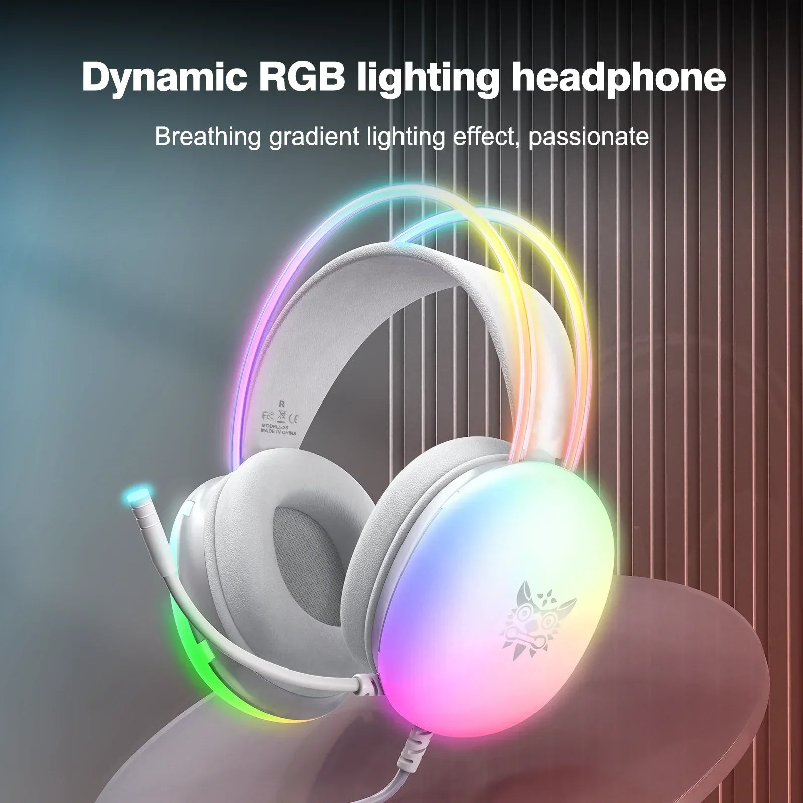 Tidesmit RGB Gaming Headset With Noise Cancelling Mic - Over-Ear PC Tidesmit
