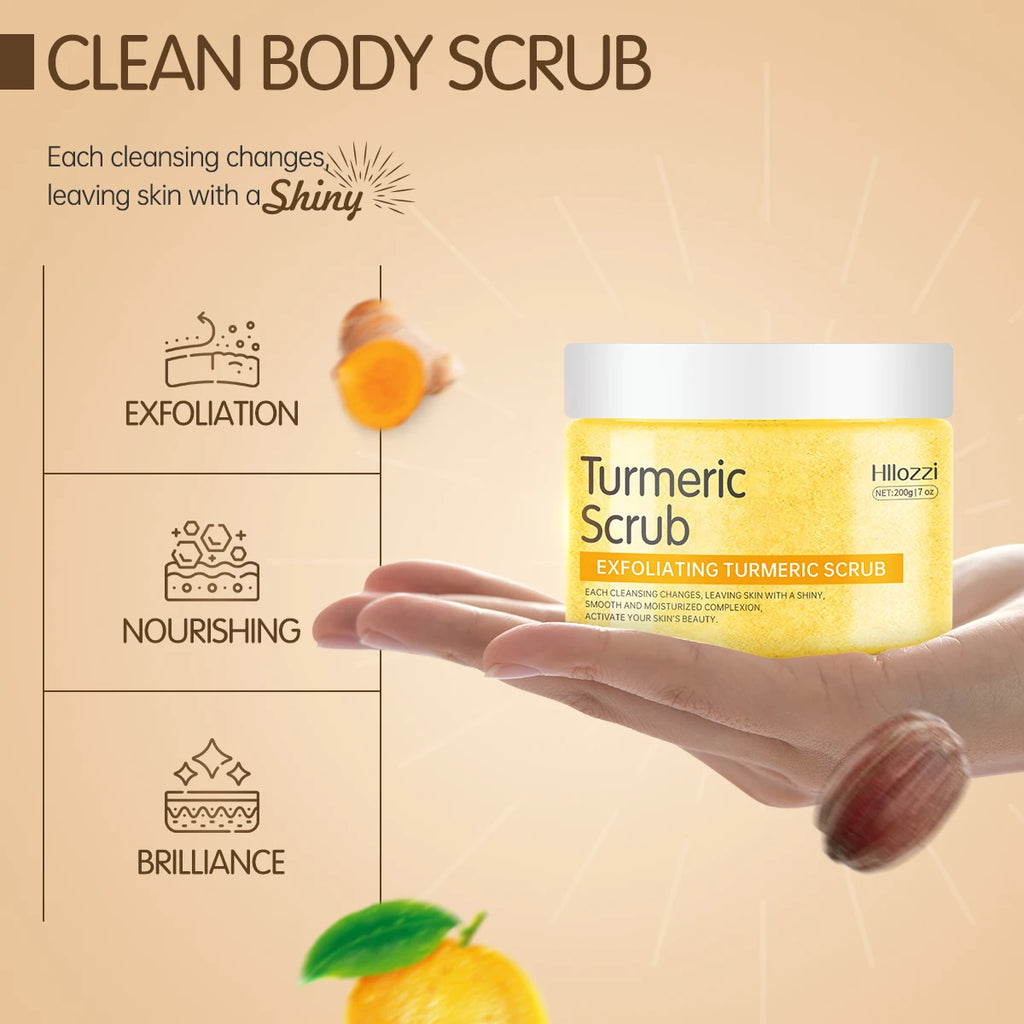 Turmeric Body Scrub: Professional Deep Exfoliation & Hydration (200g) Scrubs Treatments Tidesmit